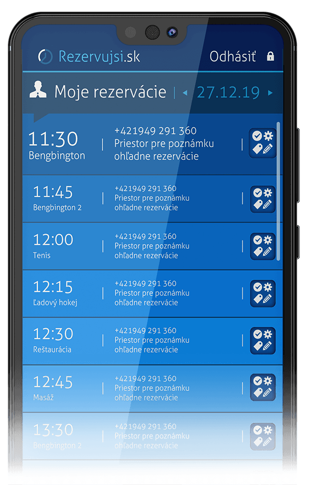 Mobilná aplikácia rezervacny system ReservujSi.sk